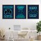 Stupell Industries Retro Blue Gaming Words 3pc Floating Frame Set, design by Marcus Prime